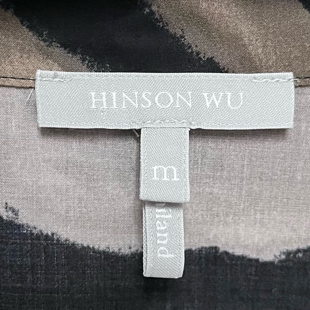 Hinson Wu Women’s Larissa Long Sleeve Abstract Zebra Shirt Size Medium Oversized - Picture 10 of 12